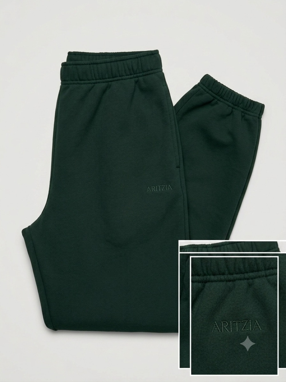 NWT Aritzia Cozy Sweatfleece Mega Jogger - Mineral Green - Size Small - Picture 1 of 3